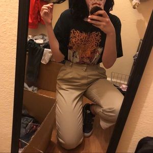 High waisted trousers